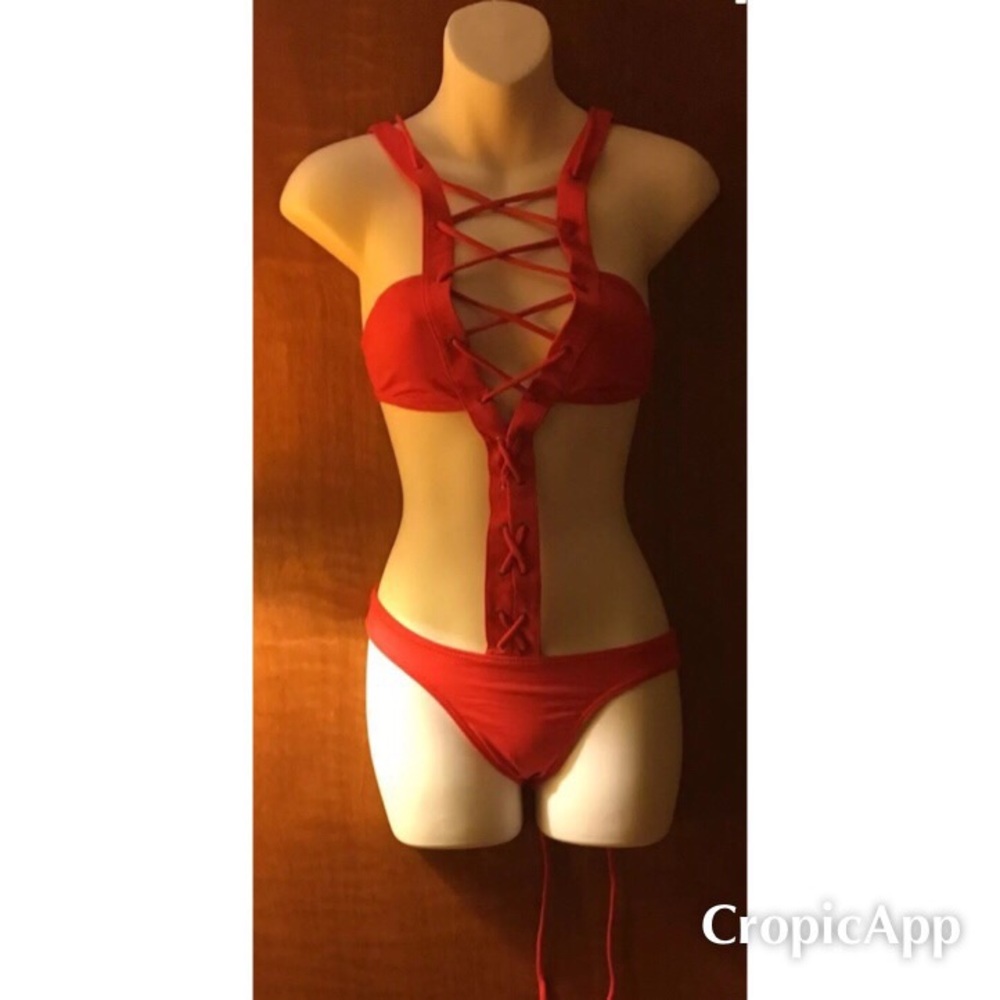 Red Rosa Cha New Bathing-Suit . SIZE SMALL